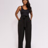 Black pleat palazzo pants