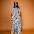 Animal Print Full Maxi Shirt Dress - Image 2