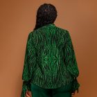 Green print blouse - Image 4