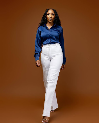 Navy blue satin shirt